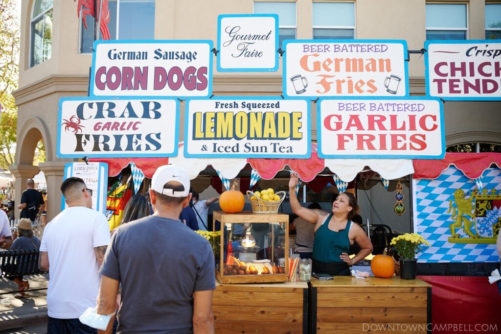 Food Vendor at downtown campbells oktoberfest